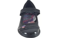 Clarks Junior Girls | Velcro<Relda Spark K. Black Girls School Shoes