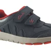 BOY Clarks Velcro | Boys Shoes<Rex Play K Navy/Red Boys Leather Shoes
