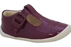 Clarks Velcro | Girls First Shoes<Roamer Star T Pink Girls Leather Patent First Shoes