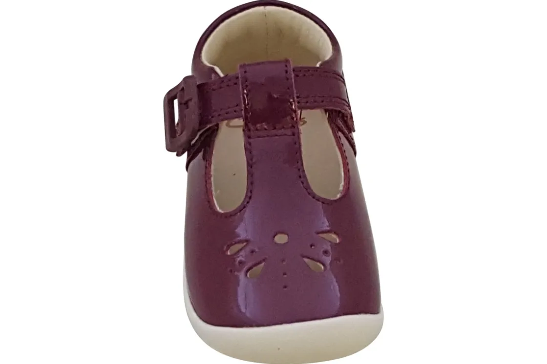Clarks Velcro | Girls First Shoes<Roamer Star T Pink Girls Leather Patent First Shoes