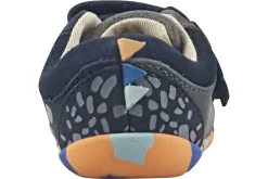 BOY Clarks Velcro | Boys First Shoes<Roamer Tri T Boys Leather First Shoes Grey Blue