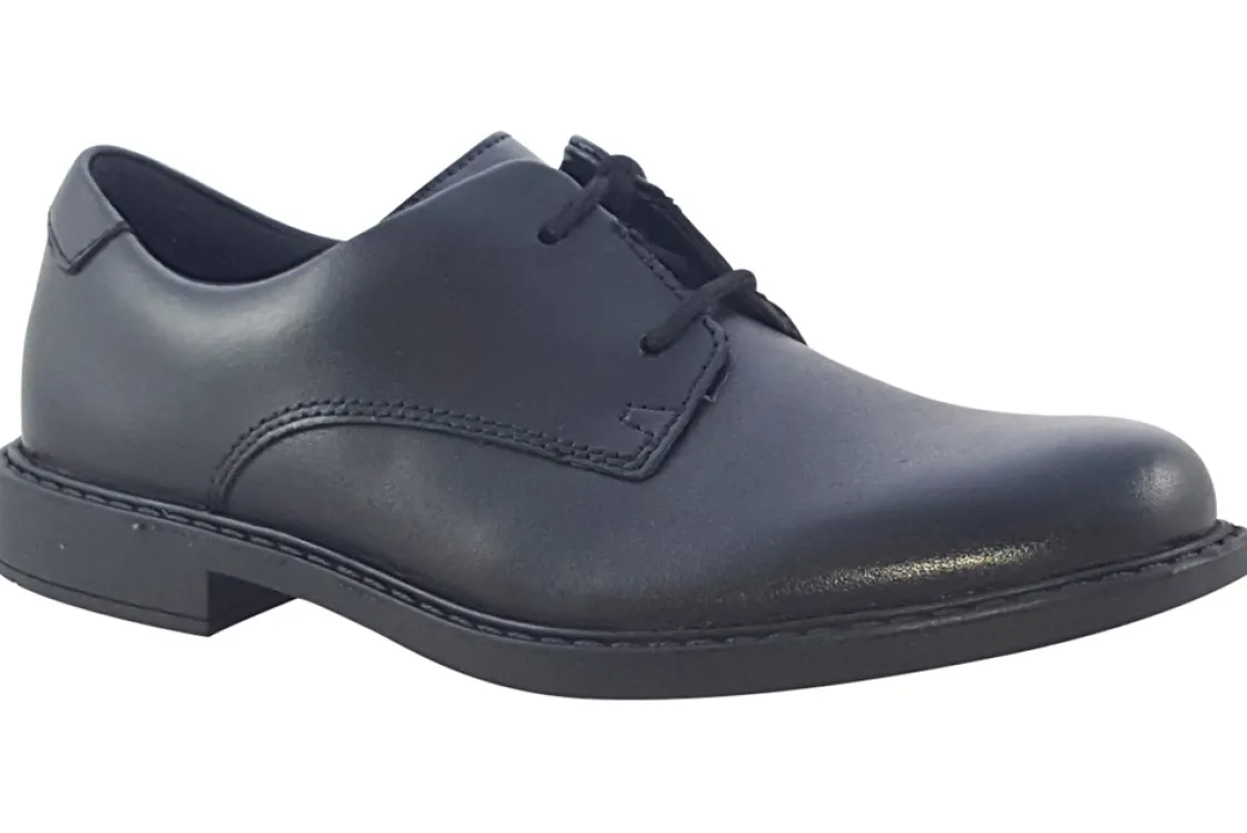 BOY Clarks Junior Boys | Laced<Scala Loop K Black Boys Leather School Shoes