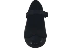 Clarks Velcro | Junior Girls<Scala Tap K Black Girls Leather Patent School Shoes