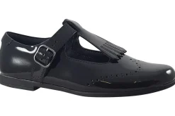 Clarks Senior Girls | Junior Girls<Scala Teen Y. Black (G Fit) Girls Leather Patent School Shoes