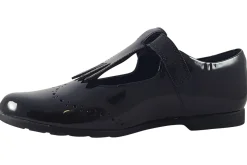 Clarks Senior Girls | Junior Girls<Scala Teen Y. Black (G Fit) Girls Leather Patent School Shoes