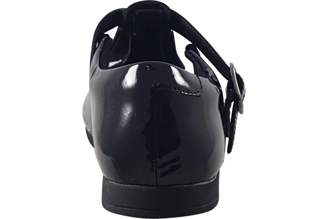 Clarks Senior Girls | Junior Girls<Scala Teen Y. Black (G Fit) Girls Leather Patent School Shoes