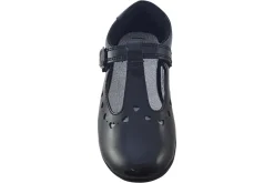 Clarks Junior Girls | Velcro<ScalaDress K. Black Girls Leather Patent School Shoes