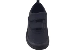 BOY Clarks Velcro | Junior Boys<Scape Flare Y Black Boys Leather School Shoes