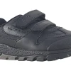 BOY Clarks Junior Boys | Velcro<Steggy2 Pace K Black Boys Leather School Shoes