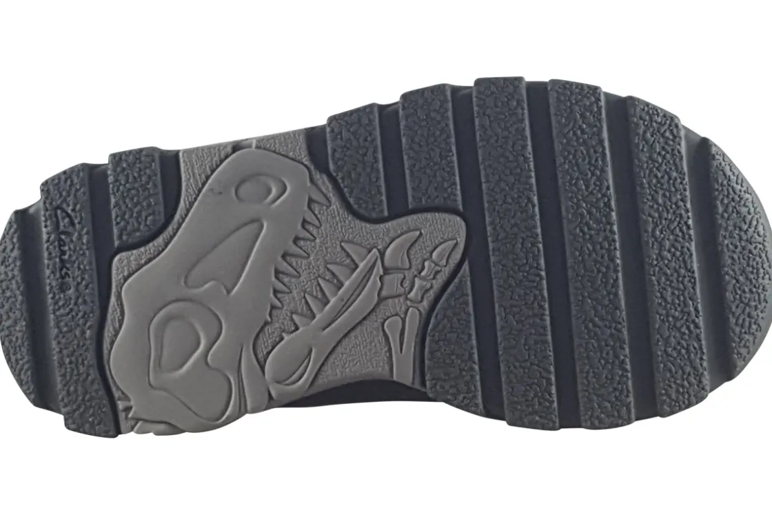BOY Clarks Junior Boys | Velcro<Steggy2 Pace K Black Boys Leather School Shoes
