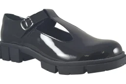 Women Clarks Senior Girls | Womens Shoes<Teala Bar Black Womens Leather Patent T-Bar Shoes