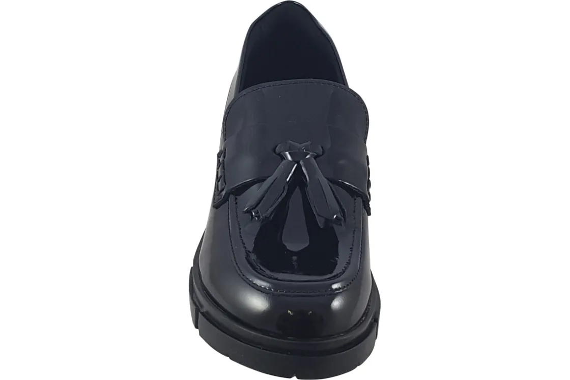 Women Clarks Senior Girls | Womens Shoes<Teala Loafer Black Womens Leather Patent Shoes