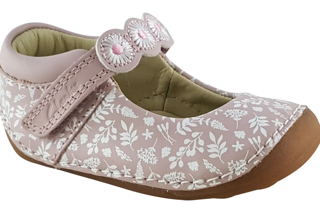 Clarks Velcro | Girls First Shoes<Tiny Flora T. Girls Leather First Shoes