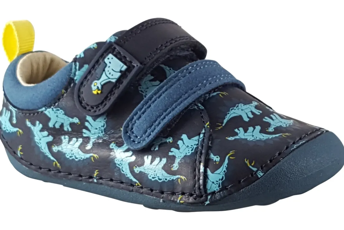 BOY Clarks Velcro | Podiatrist Approved<Tiny Stomp T Boys Leather First Shoes