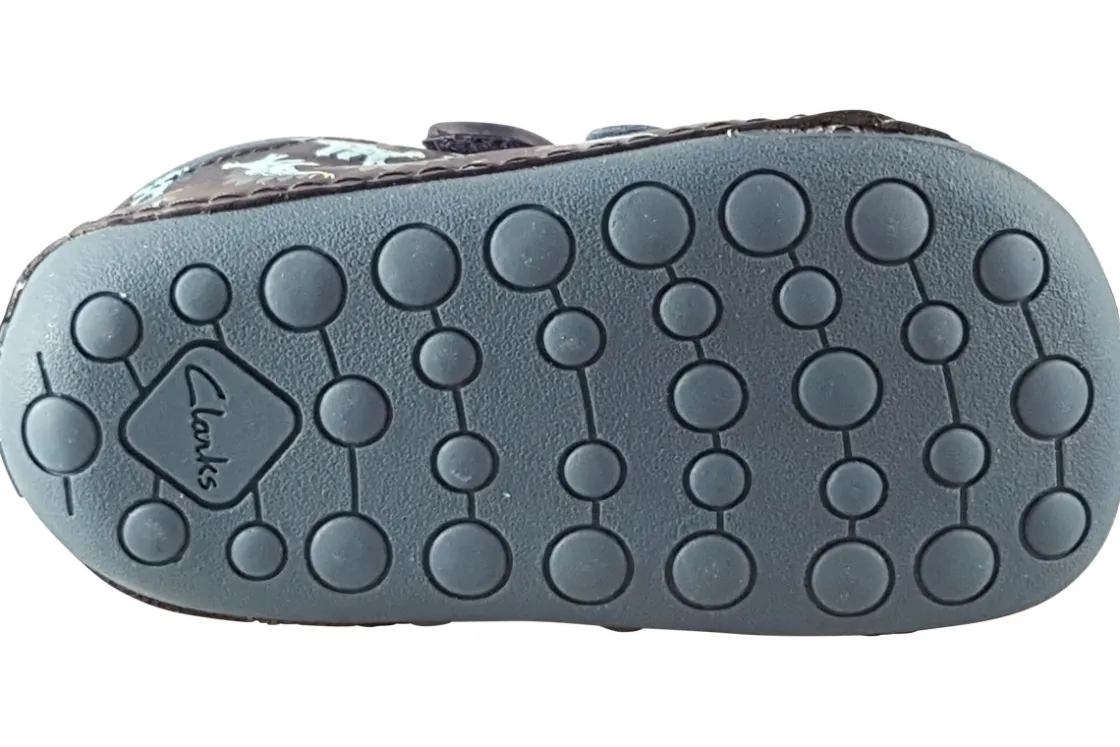 BOY Clarks Velcro | Podiatrist Approved<Tiny Stomp T Boys Leather First Shoes