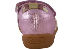 Clarks Velcro | Girls Sandals<Zora Summer T Pink (F Fit) Girls Leather Sandals