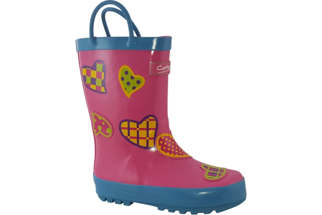 Cotswold Pull On | Removable Insole<Puddle Hearts Girls Wellingtons