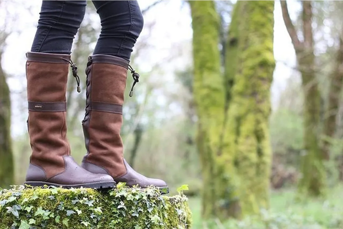 Women Dubarry Womens Boots<Glanmire 3944 Womens Water Resistant Leather Long Leg Boots