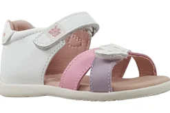 Garvalin Girls Sandals | Velcro<Basic Heart SDL 242306B Girls Sandals White Pink