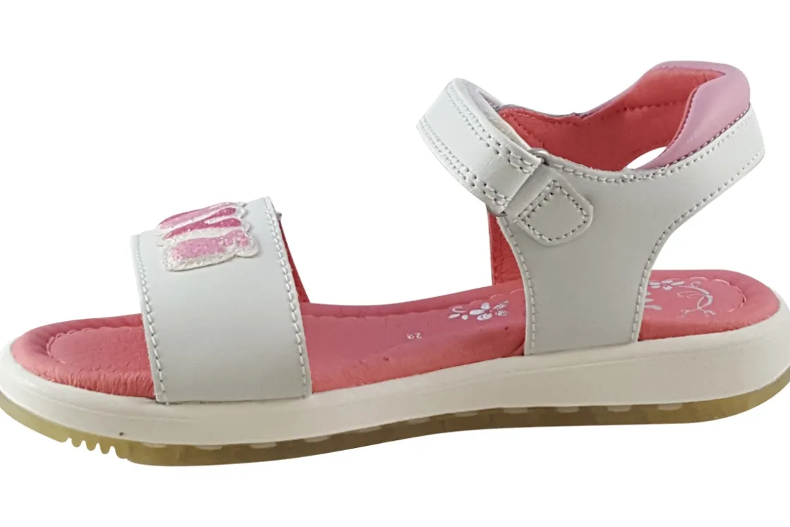 Garvalin Velcro | Girls Sandals<Natural Sandal 222402 Girls Leather Sandals