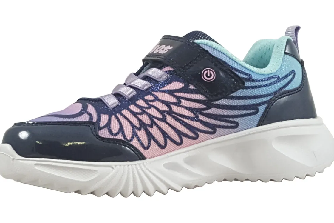 Geox Velcro | Breathable Membrane<Assister Girl J46E9B Girls Navy Fashion Trainers