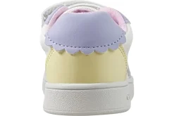 Geox Velcro | Girls First Shoes<B Eclyper Girl B555MA Girls Fashion Trainers White Yellow
