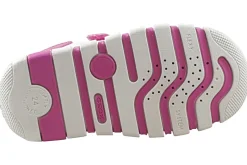 Geox Velcro | Girls First Shoes<B Iupidoo Girl B5558A Girls Fashion Trainers White Fuchisa