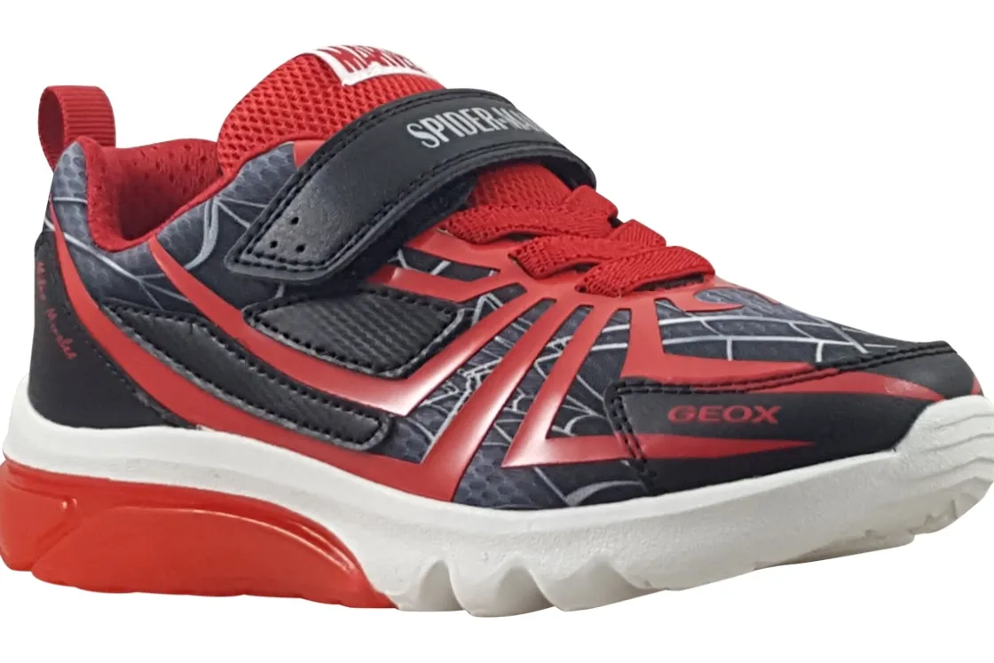 BOY Geox Velcro | Breathable Membrane<J Ciberdron Spidey J55LBG Boys Fashion Trainers