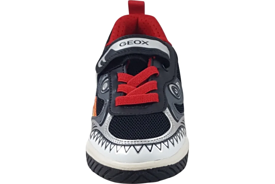BOY Geox Velcro | Breathable Membrane<J Inek Boy J559CD Boys Fashion Trainers Black Red