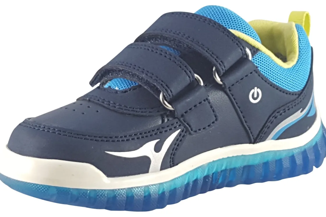 BOY Geox Velcro | Breathable Membrane<Lightyloo B B465ZA Boys Navy Fashion Trainers