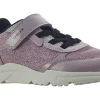 Geox Velcro | Breathable Membrane<Loftus G J46M2C Girls Gliter Fashion Trainers