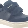 BOY Geox Breathable Membrane | Removable Insole<Nashik Boy B465NC Boys Navy Leather Shoes