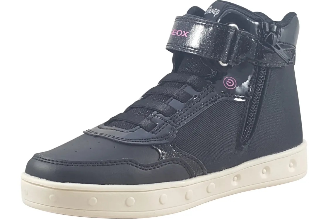 Geox Velcro | Breathable Membrane<Skylin 'Minnie' J468WE Girls Fashion Trainers
