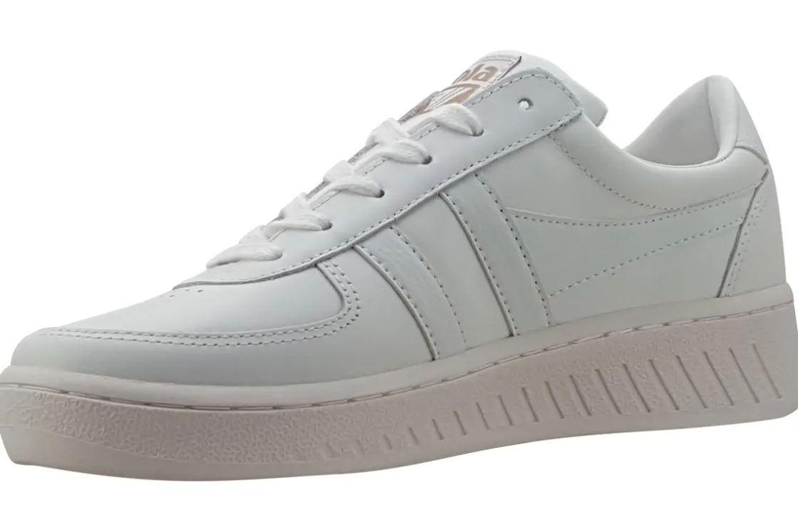 Women Gola Womens Fashion Trainers<Grandslam CLA567 Womens Leather Fashion Trainers White