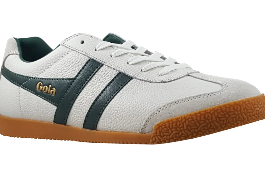 Gola Apron Toe | Mens Shoes<Harrier Leather CMB426 Mens Leather Fashion Trainers