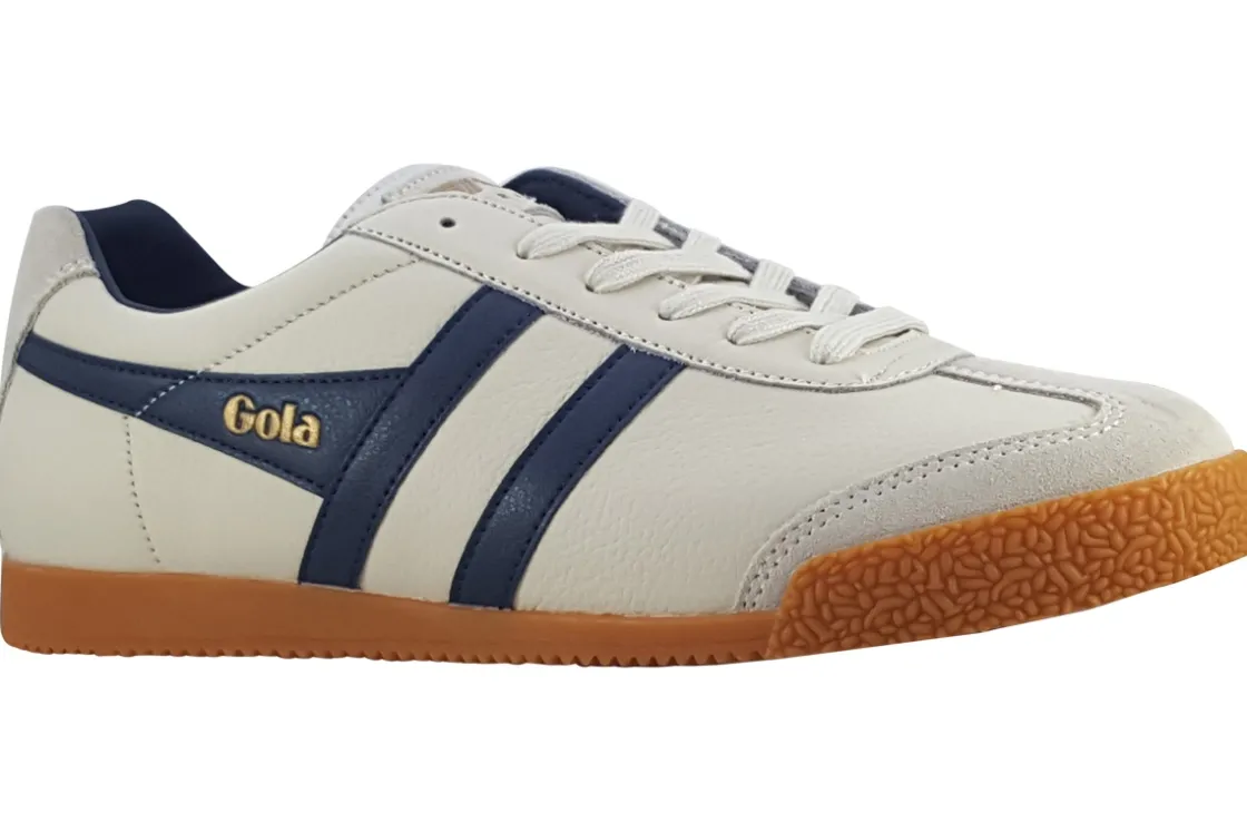 Gola Apron Toe | Mens Shoes<Harrier Leather CMB426 Mens Leather Fashion Trainers