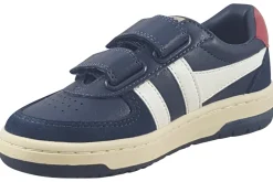 BOY Gola Velcro | Removable Insole<Hawk Strap CKA336 Boys Navy Leather Fashion Trainers