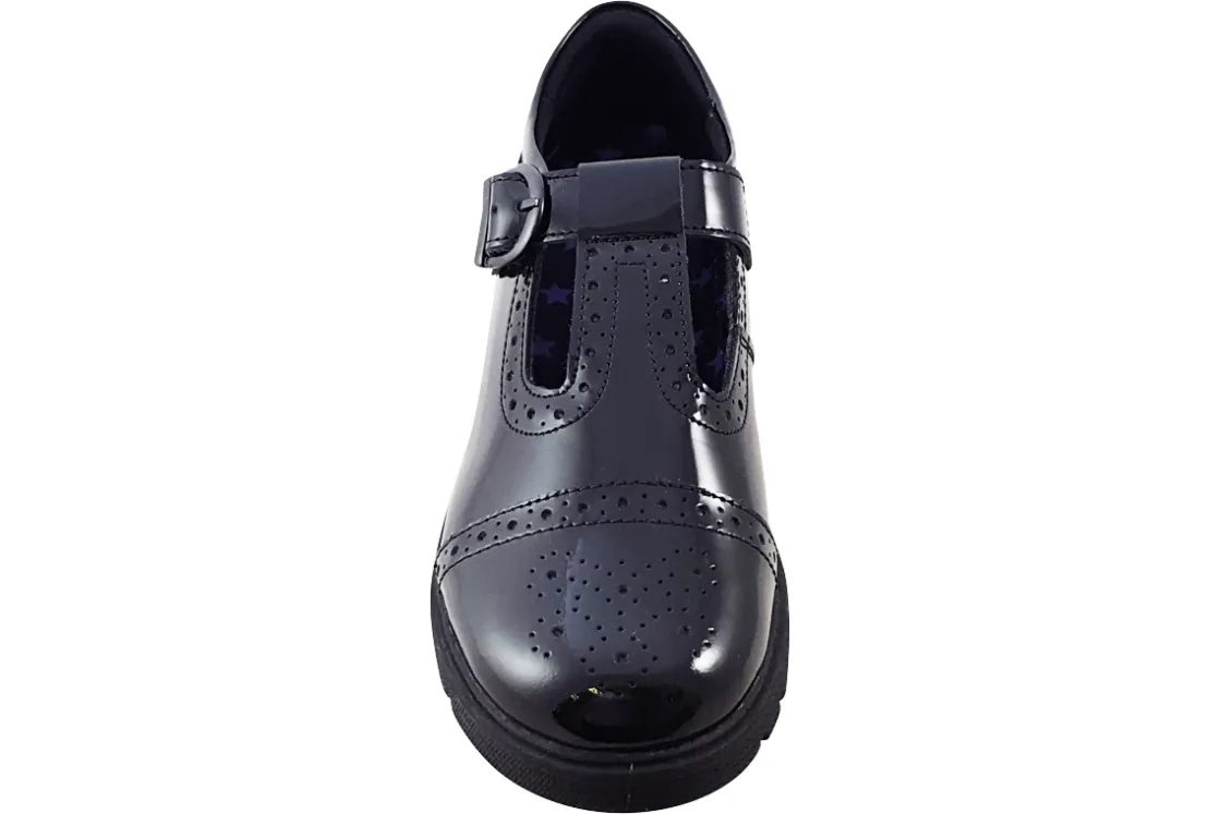 Hush Puppies Junior Girls | Senior Girls<Paloma T-Bar Black Girls Leather School Shoes