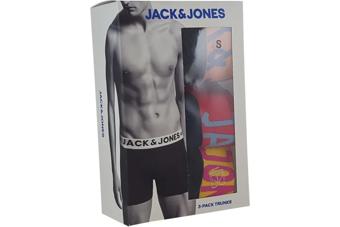 Jack Jones Mens Accessories<Crazy Solid Trunk 3 Pack 12151349 Mens Underwear