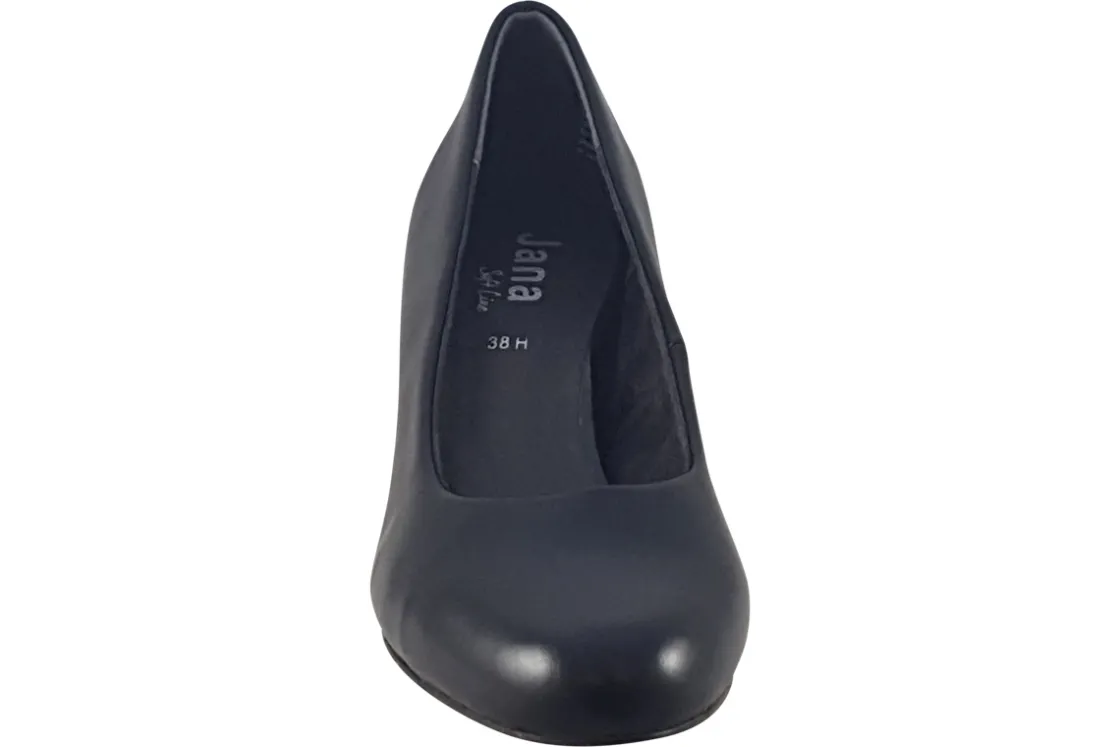 Women Jana Softline Womens Shoes<Laurie 22472-41 (Wide Fit) Black Leather Womens Shoes
