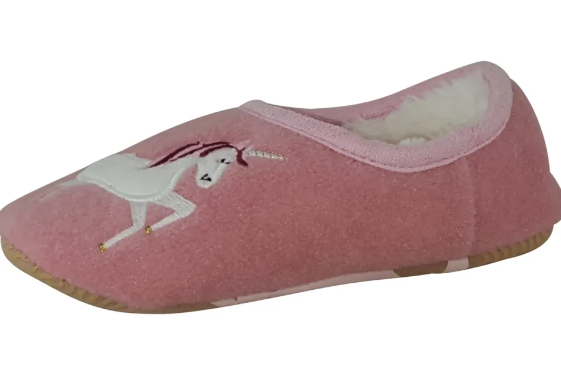 Joules Slip-On | Warm Lined<Unicorn Slip & Toy 208010 Girls Felt Slippers