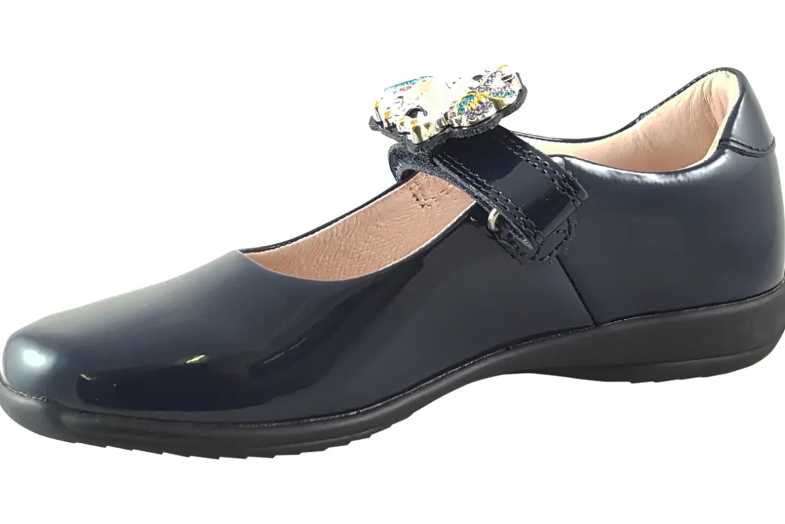 Lelli Kelly Junior Girls | Velcro<Bella2 SD LK8113 Girls Leather Patent School Shoes