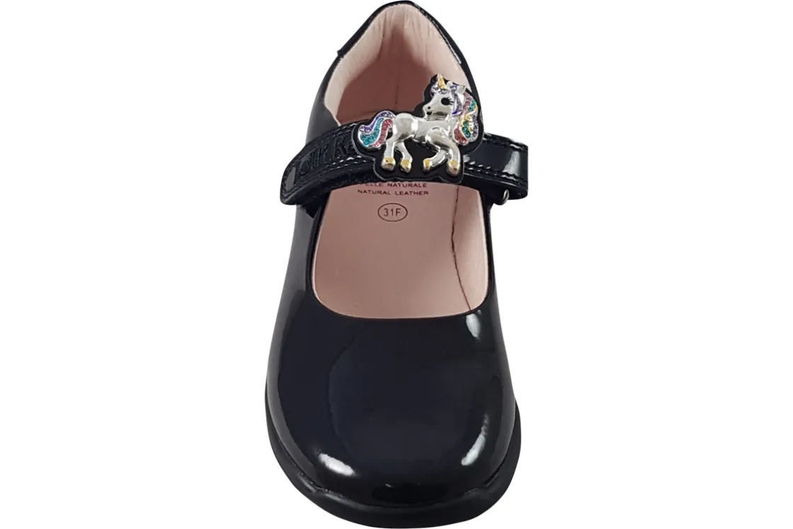 Lelli Kelly Junior Girls | Velcro<Bella2 SD LK8113 Girls Leather Patent School Shoes