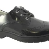 Lelli Kelly Laced | Girls Shoes<Florence Brogue LK8676 Black Girls Leather Patent School Shoes