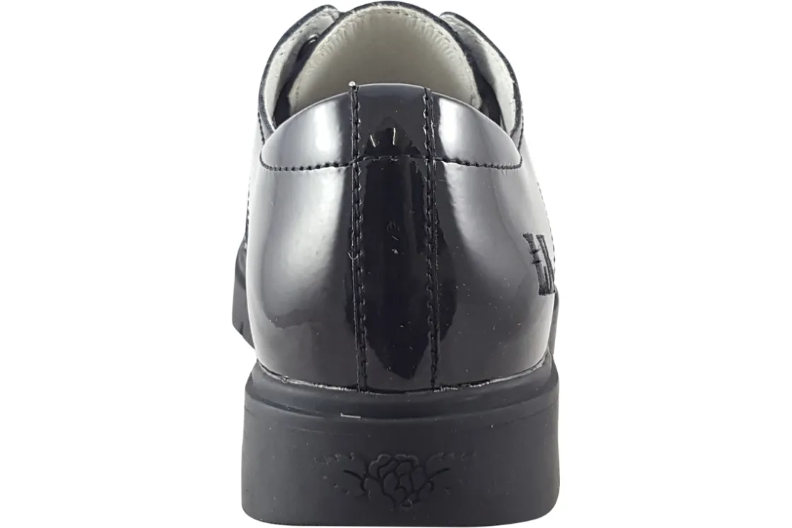 Lelli Kelly Laced | Girls Shoes<Florence Brogue LK8676 Black Girls Leather Patent School Shoes