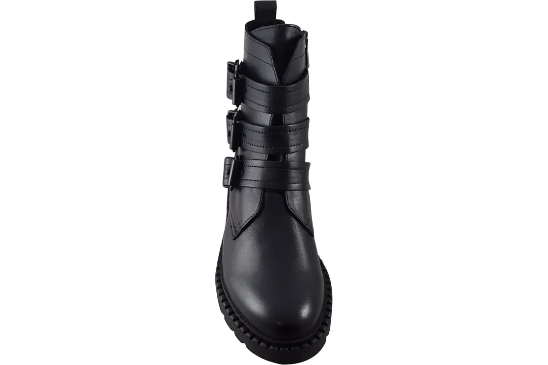 Women Marco Tozzi Womens Boots<Strappy 25400-29 Womens Leather Ankle Boots