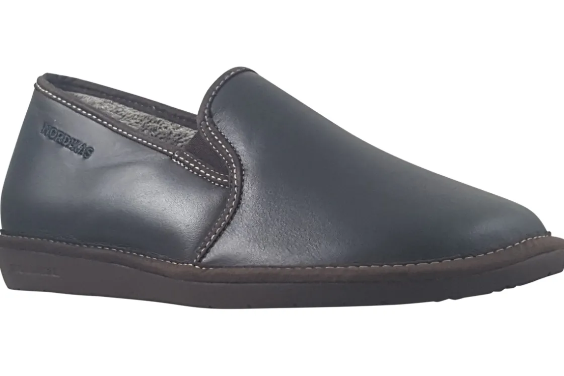 Nordikas Plain Toe | Mens Slippers<Noble (663-3M) Mens Leather Slippers