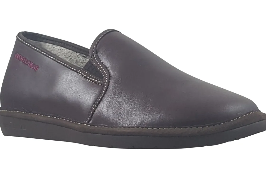 Nordikas Plain Toe | Mens Slippers<Noble (663-3M) Mens Leather Slippers