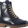 Women Remonte Womens Boots<Danielle D8663-00 Womens Leather Patent Ankle Boots