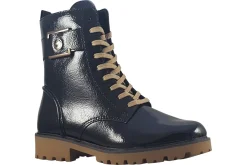Women Remonte Womens Boots<Danielle D8663-00 Womens Leather Patent Ankle Boots